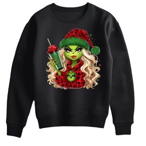 Lady Grinch Crewneck Sweat Shirt